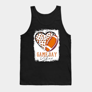 Football Womens Bleached Football Game Day Tank Top